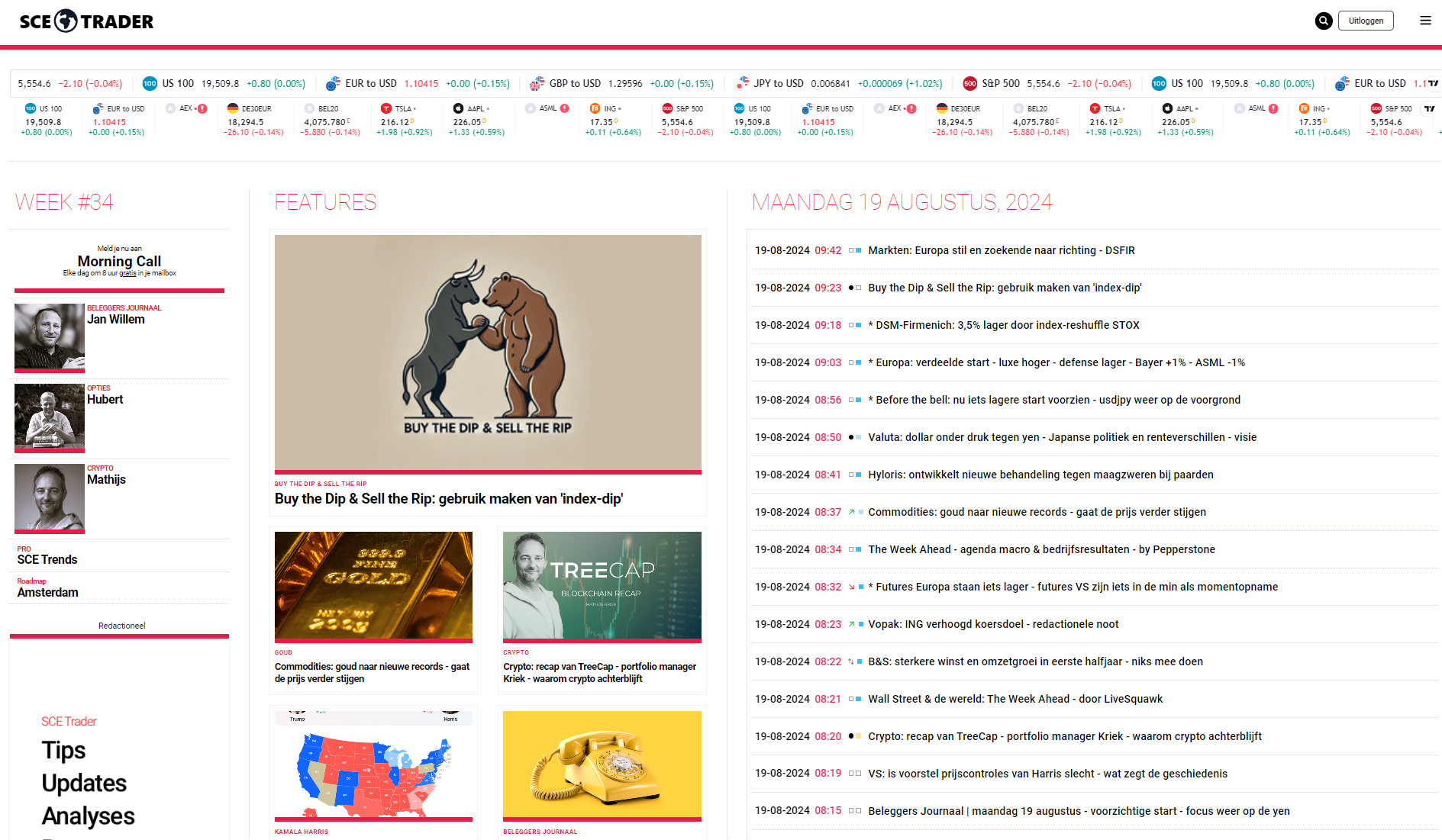 SCE Trader: schrijf je in en volg onze tips - krijg toegang tot duizenden artikelen