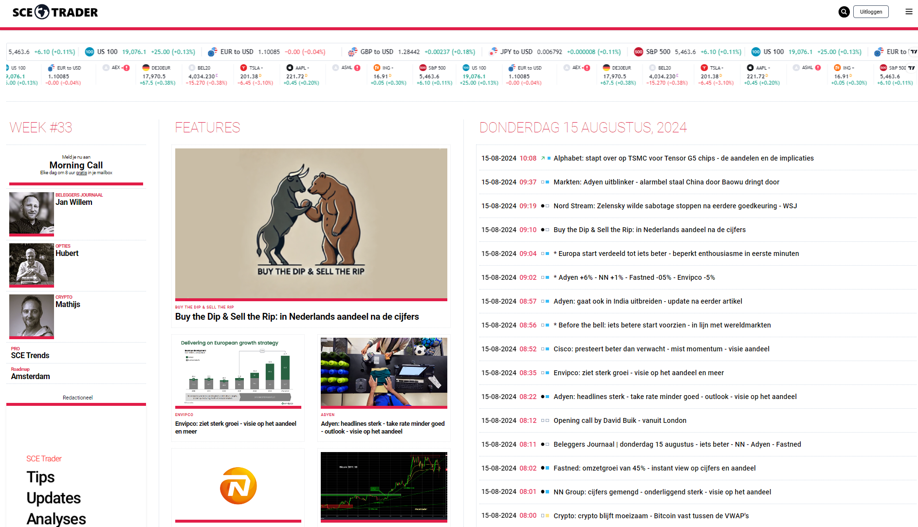 SCE Trader: schrijf je in en volg onze tips - krijg toegang tot duizenden artikelen