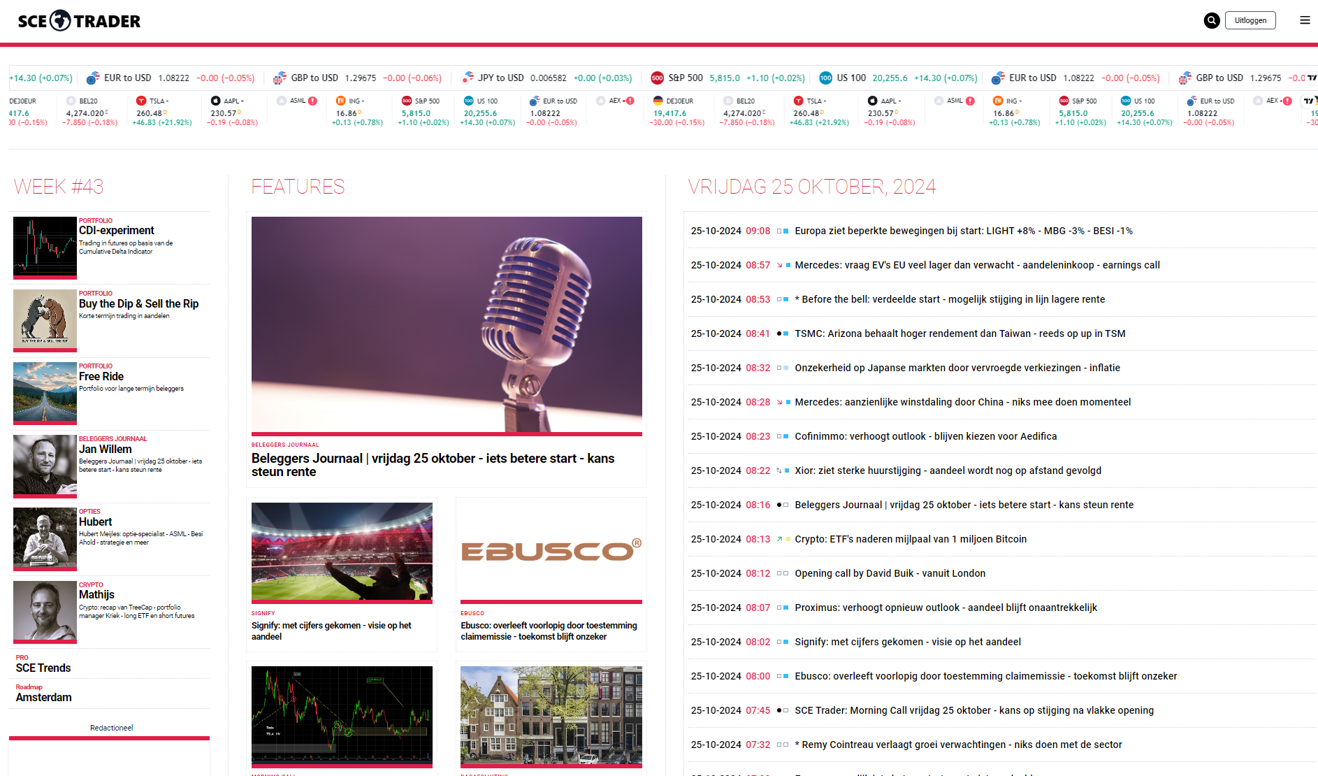 SCE Trader: schrijf je in en volg onze tips - krijg toegang tot duizenden artikelen