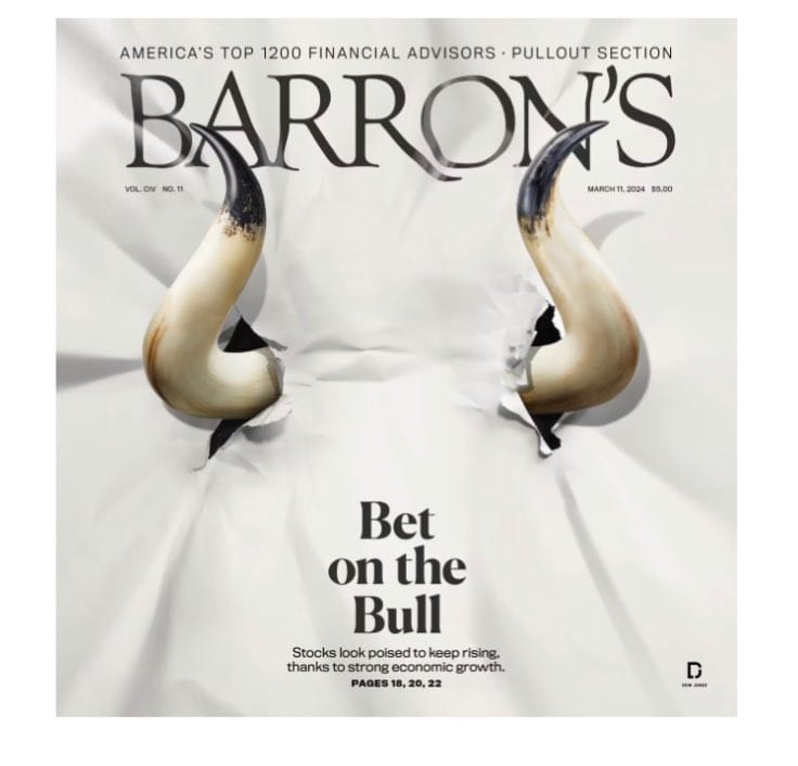 Barron's: de nieuwe cover: bullish en nog een bullish - The economist