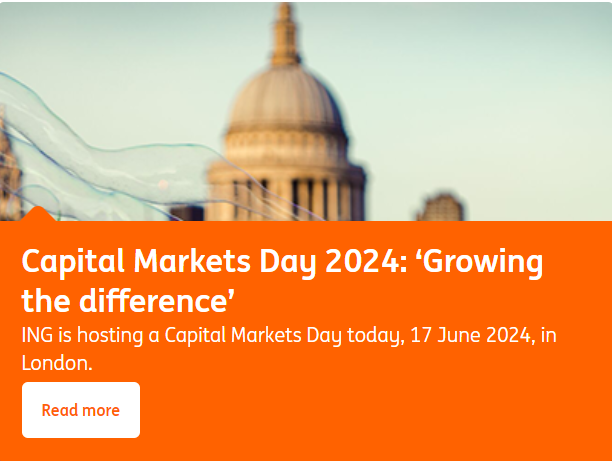 Herhaling: ING: presenteert ambitieuze strategie op Capital Markets Day