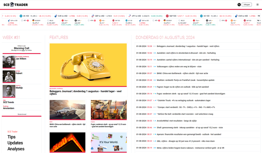 SCE Trader: schrijf je in en volg onze tips - krijg toegang tot duizenden artikelen